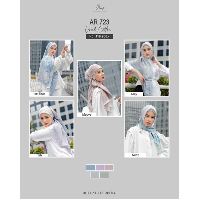 AR 723 Sracft Arrafi Jilbab Segi empat Arrafi Hijab Arrafi Jilbab Motif Arrafi