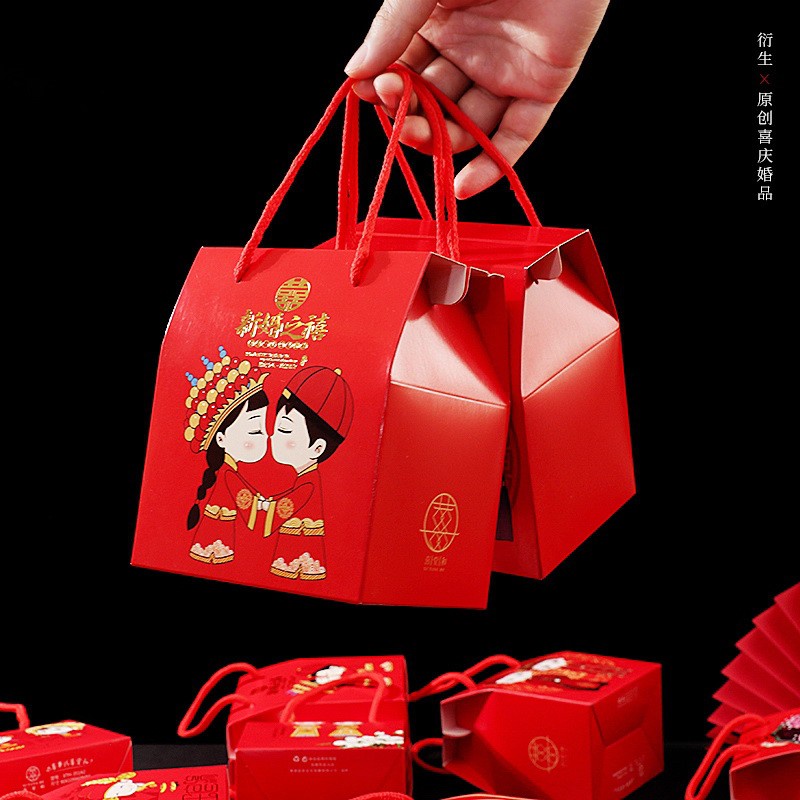 Paperbag Kotak Souvenir Wedding Sangjit Kotak Handuk Chinese Wedding