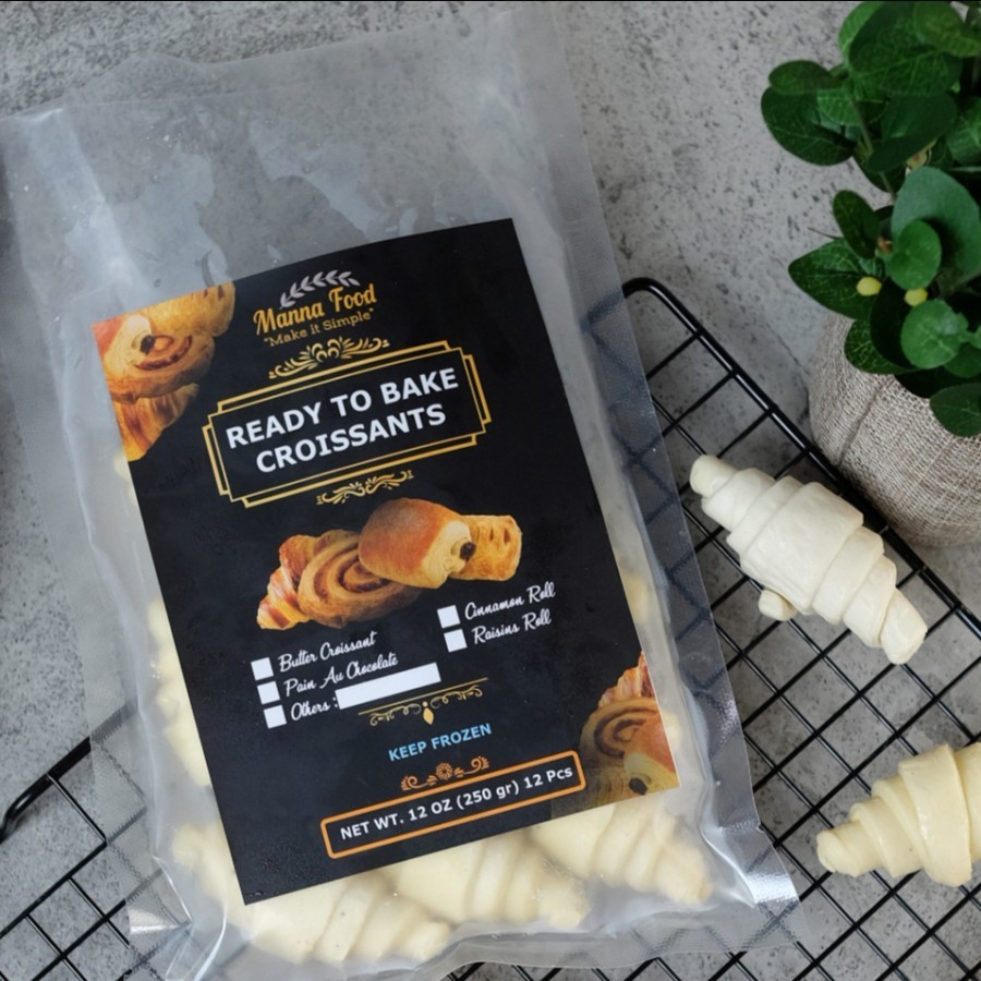 

Manna Food FROZEN BUTTER CROISSANT / Croissant Beku isi 12