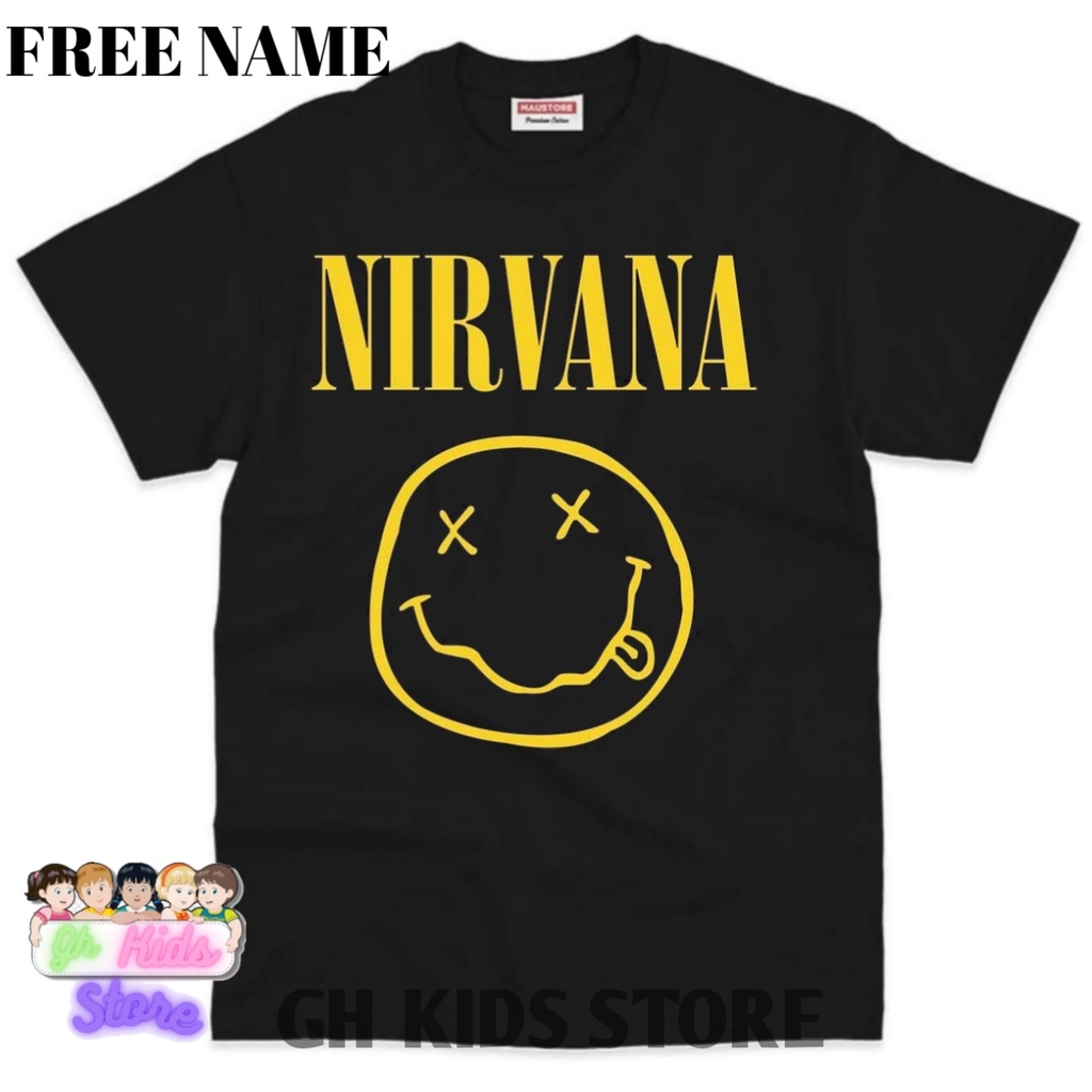 BAJU ANAK KAOS ANAK NIRVANA TERBARU BAHAN PRENIUM