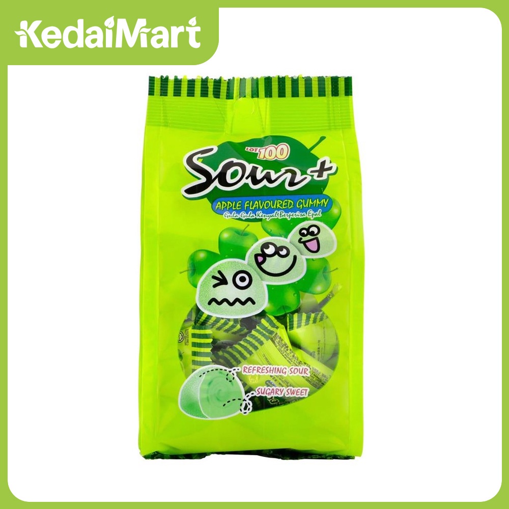 

SOUR+ Apple Flavored Gummy 100 Gram