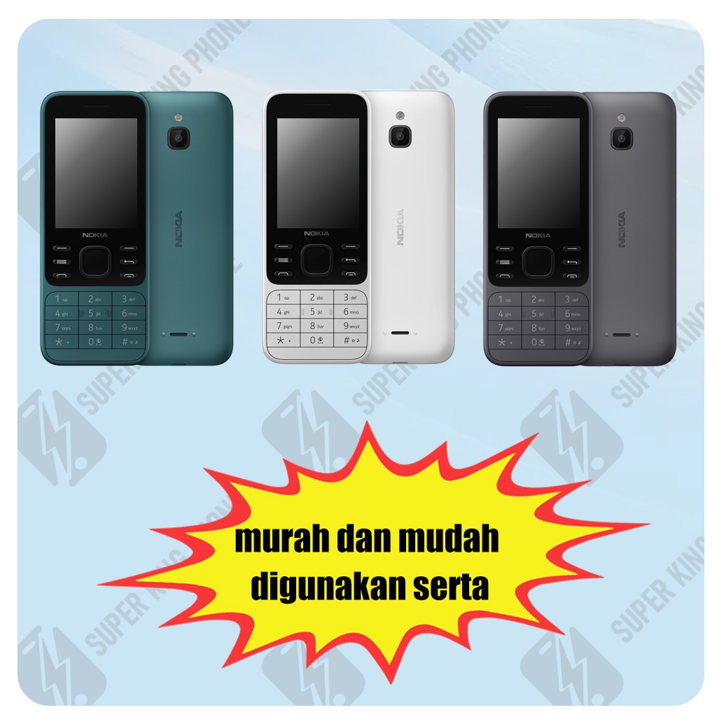 Super King New Nokia 6300 2021 HANDPHONE Nokia Hp murah Mobile Phone Only 2G