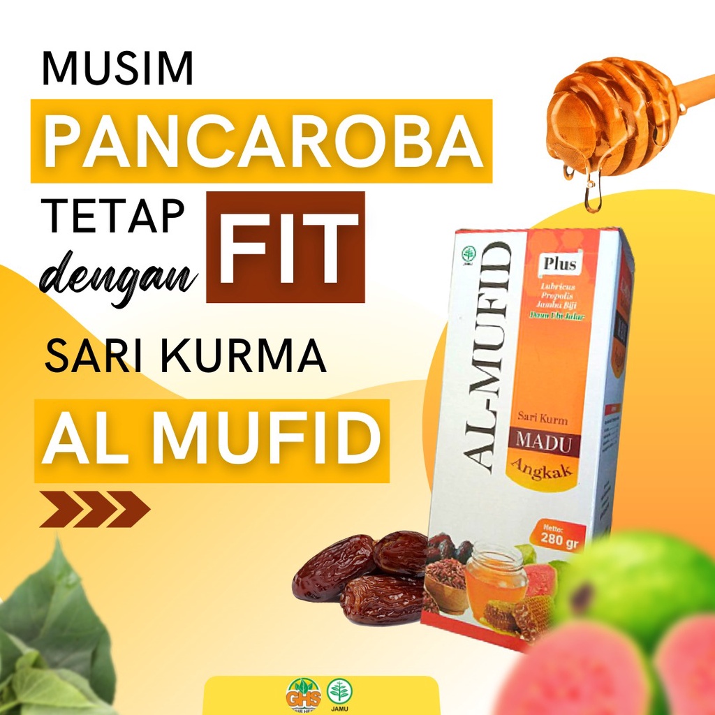 

SARI KURMA AL MUFID - Imun Booster Musim Pancaroba - Obat DBD - Obat Tipes - Sari Kurma Plus Angkak