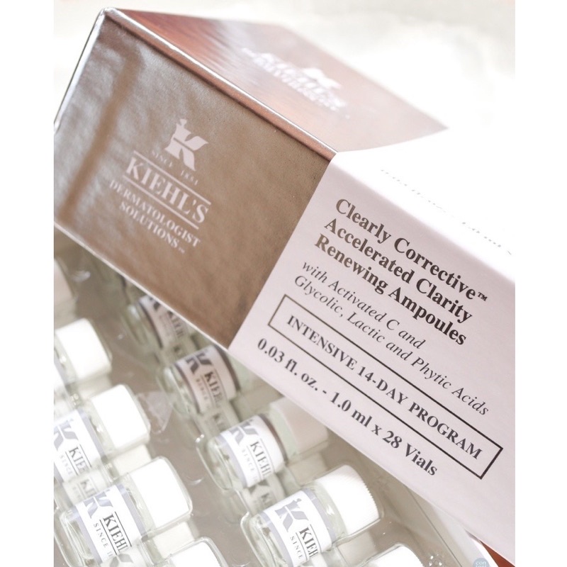 KIEHL’S CLEARY CORRECTIVE ACCELERATED CLARITY RENEWING AMPOULES (1box=28x Ampoules) || 100%ORIGINAL