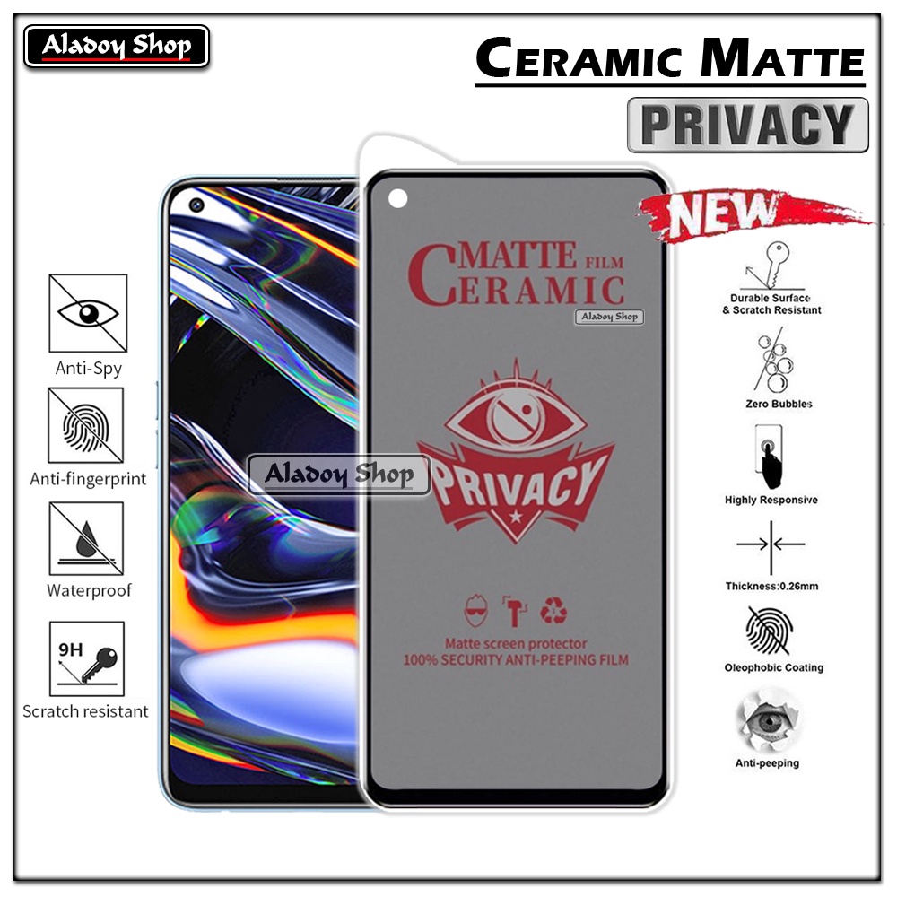 PAKET 2IN1 Anti Gores Privacy Realme 7 Pro + Tempered Glass Kamera