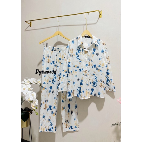 setelan celana/pajamas set/stelan import/pajamas motif