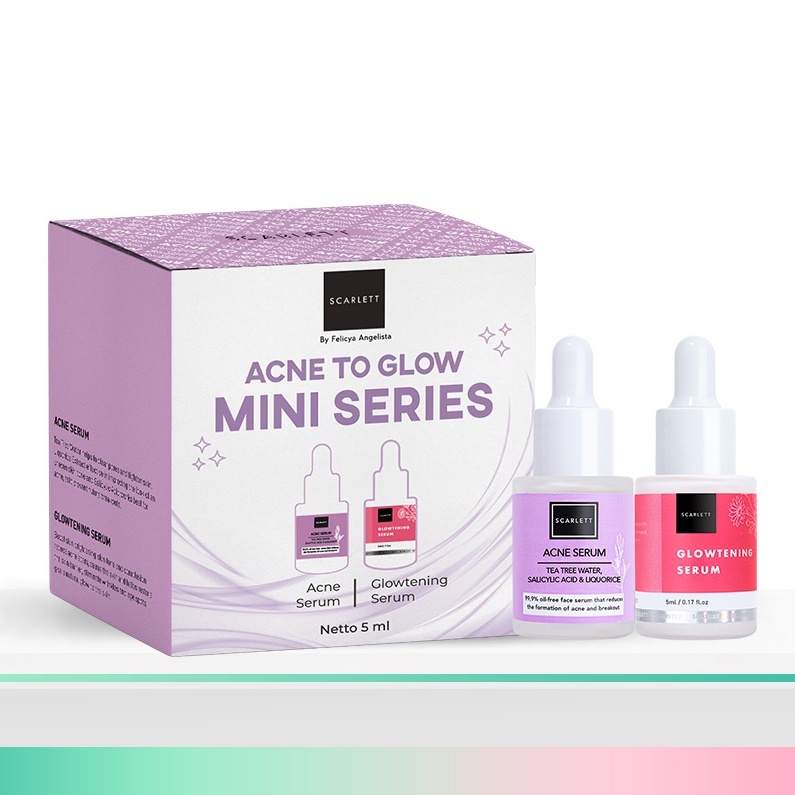 Scarlett Whitening Brightly to Glow Mini Series Scarlett Whitening Acne to Glow Mini Series serum mini