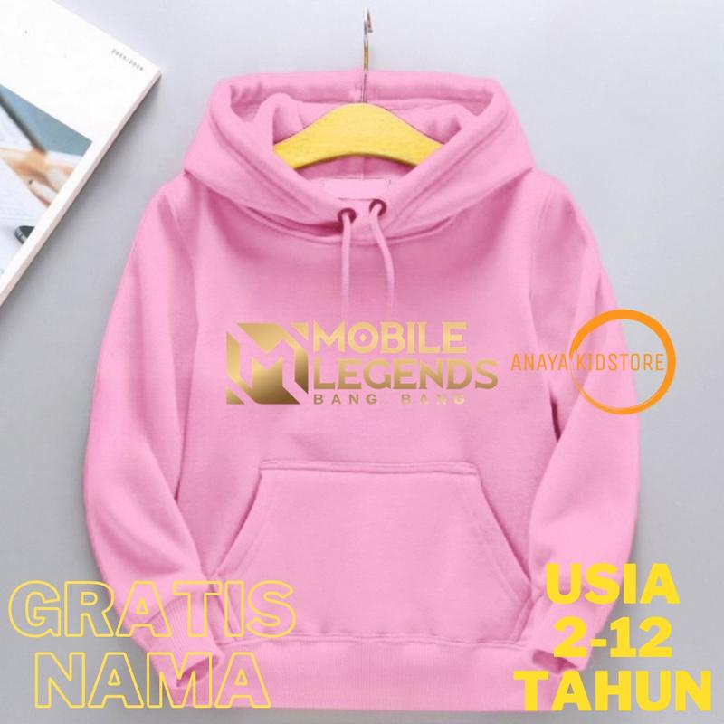 HOODIE ANAK SWEATER MOBILE LEGENDS LOGO UNTUK ANAK 2-10 TAHUN BISA COD KE253