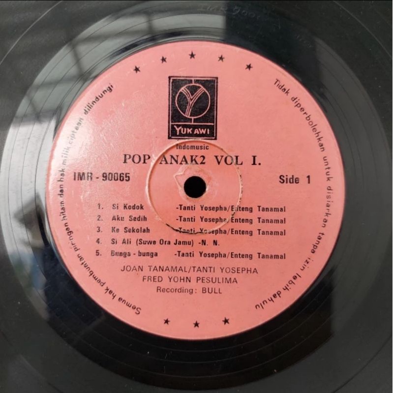 Vinyl Piringan Hitam 12 inch Pop Anak2 Vol.1