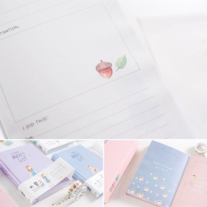 

A5 KAWAII 100 BUCKET LIST DIARY NOTEBOOK HAND BOOKS PLANNER STATIONERY