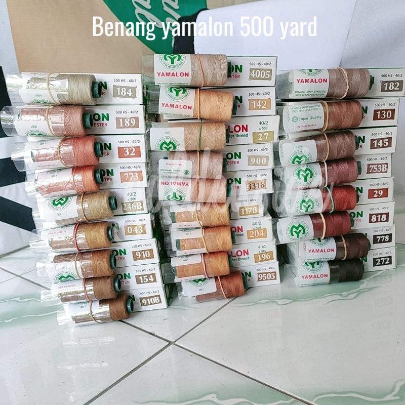 Benang jahit Yamalon 500yard warna warni eceran