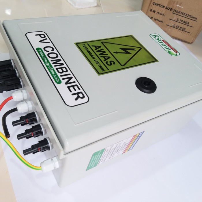 PV Combiner Box 3(6) in 1 Out - Kotak instalasi kabel Sistem PLTS