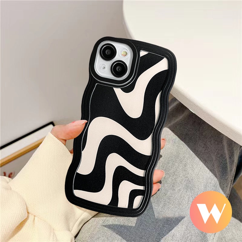 Art Zebra Pattern Wavy Edge Case Realme C33 C12 C25 C15 C30 C11 C25s C21Y C3 C35 C20 C1 C25Y C20A Realme 8pro 9i 8 6i 5i 5 5s 8i 7 7i 9 9pro+ Garis Tidak Teratur Sarung Tpu Lembut