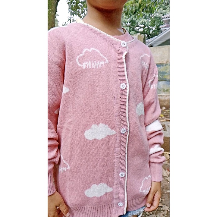 Kalila Cloud Cardy Baju Anak Perempuan Bahan Rajut Premium