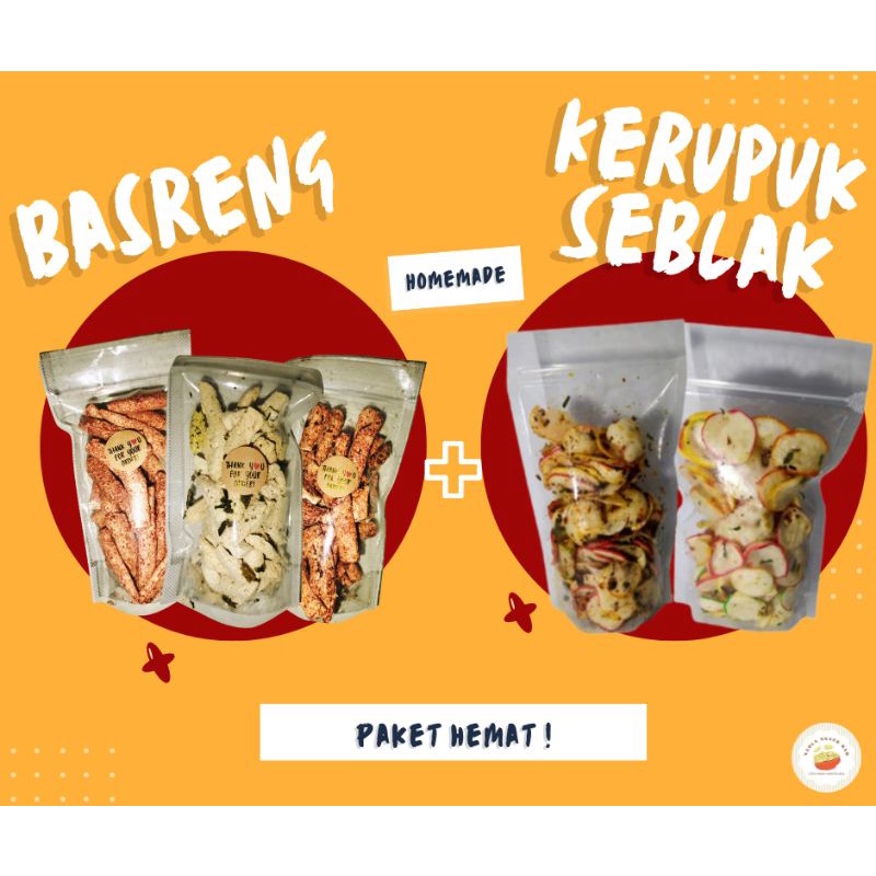 

(PAKET MURAH) Basreng & Kerupuk seblak Rasa bebas pilih