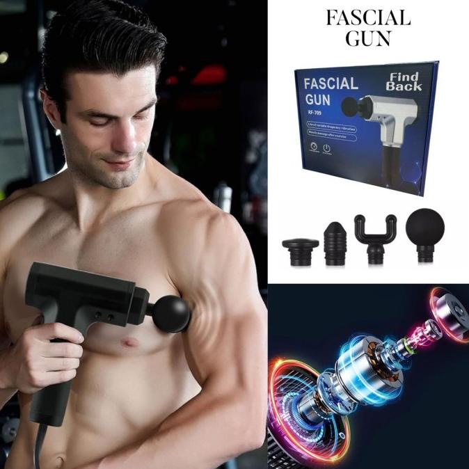 Fascial Gun Massage Gun Alat Pijat Massager Pembentuk Otot RF - 709