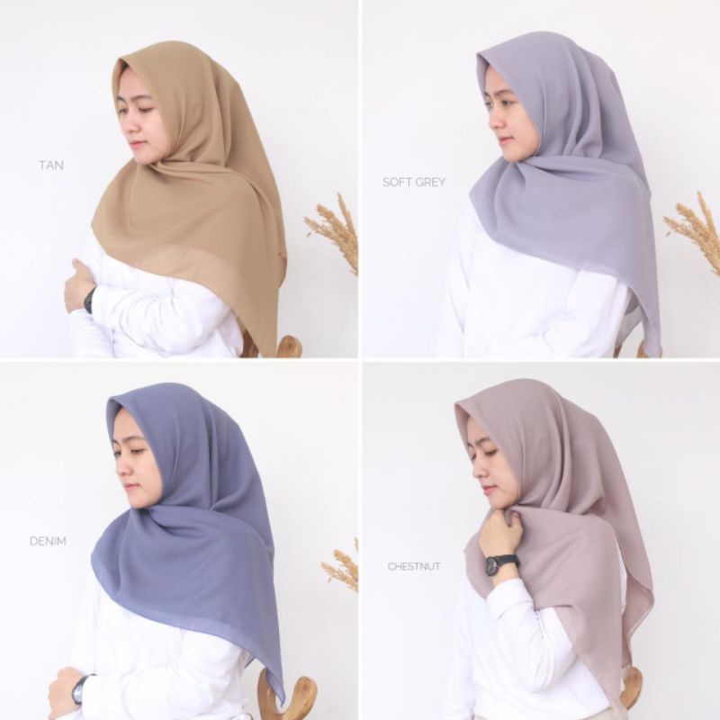 HIJAB POLYCOTTON - HIJAB PLAIN SQUARE