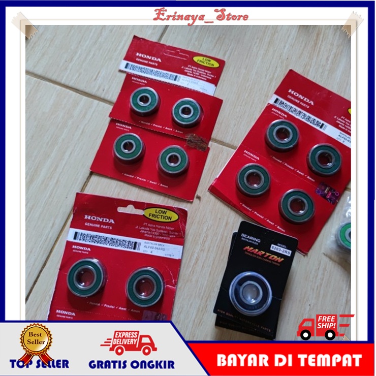 ORIGINAL AHM Klaher Bearing 6004 RS Lahar Laher Bantalan Bola Ball Honda Tutup Karet Press Original 
