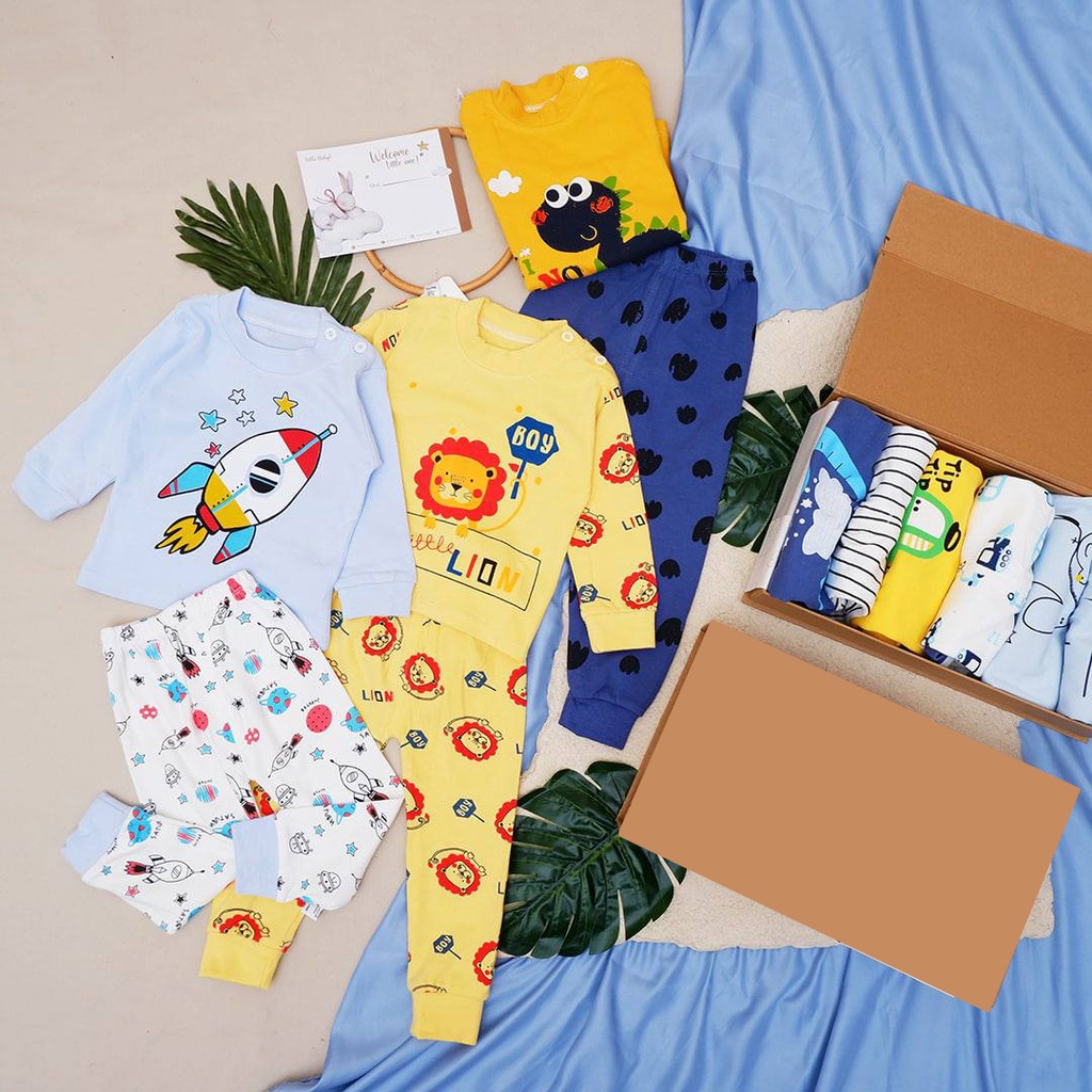 LIO037 Boys/ Girls 8 in 1 Baby Hampers 0-18 months/ Piyama bayi / Kado hadiah bayi/ baby gift set