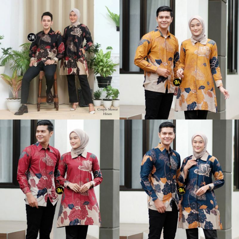 [BUBUTAN] Maura Couple - Sania Ruffle Batik Couple Ori Ndoro Jowi Garansi Termurah Shopee