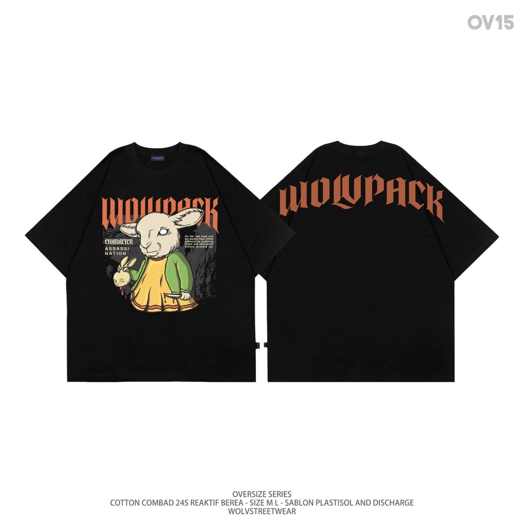 ORIGINAL WOLV Kaos Wolv Kaos Unisex Kaos Pria Kaos Wanita Kaos Distro Kaos Oversize
