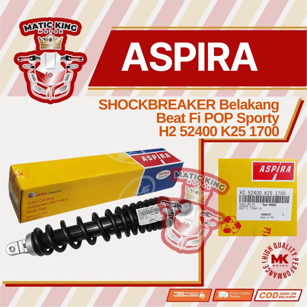 Shockbreaker sok Belakang Beat Fi POP Sporty ASPIRA H2-52400-K25-1700