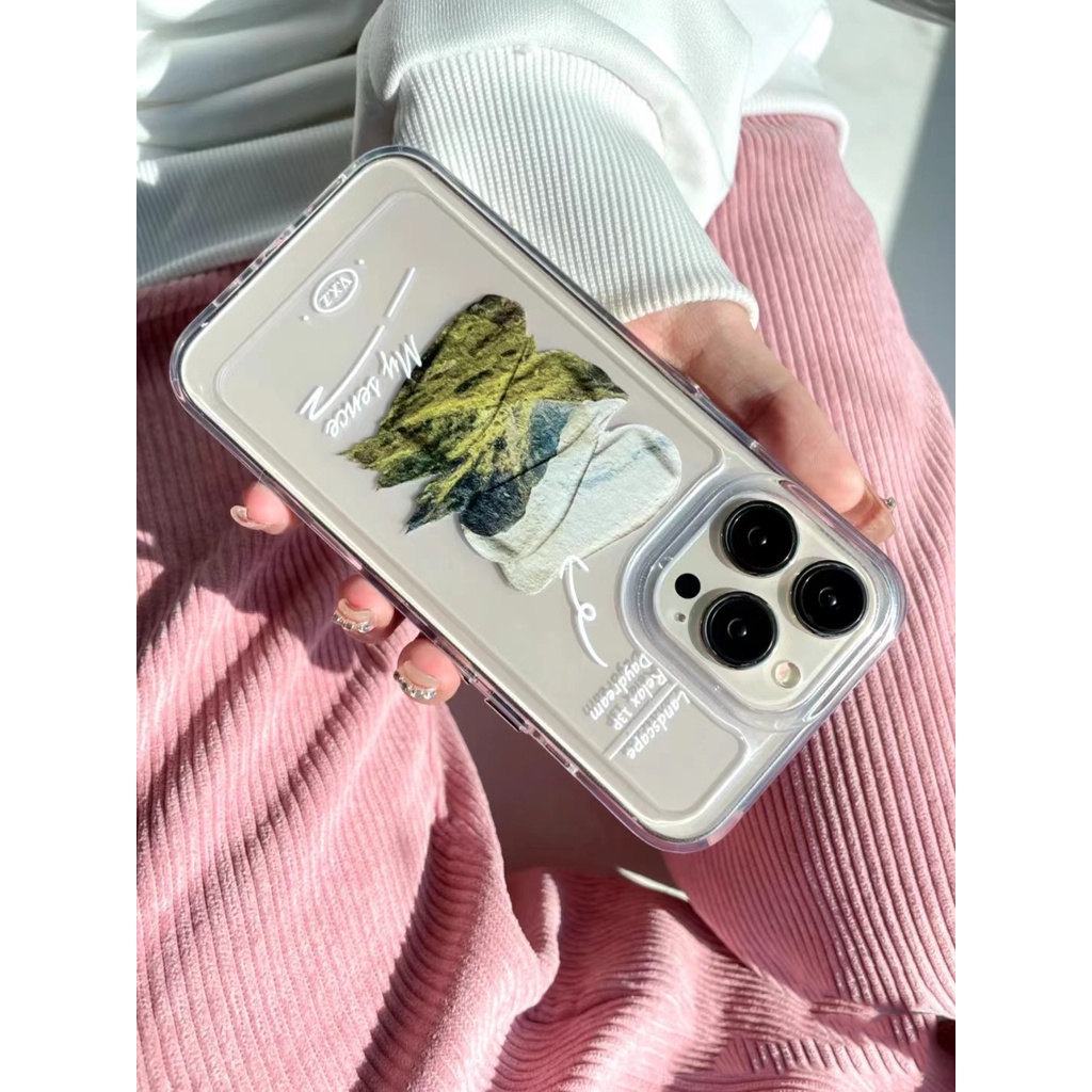 IPHONE Mountain Soft Phone Case Kompatibel Untuk Iphone14 13 12 11 Pro XS Max X XR Casing Transparan Shockproof7 8 6 6S Plus TPU Cover