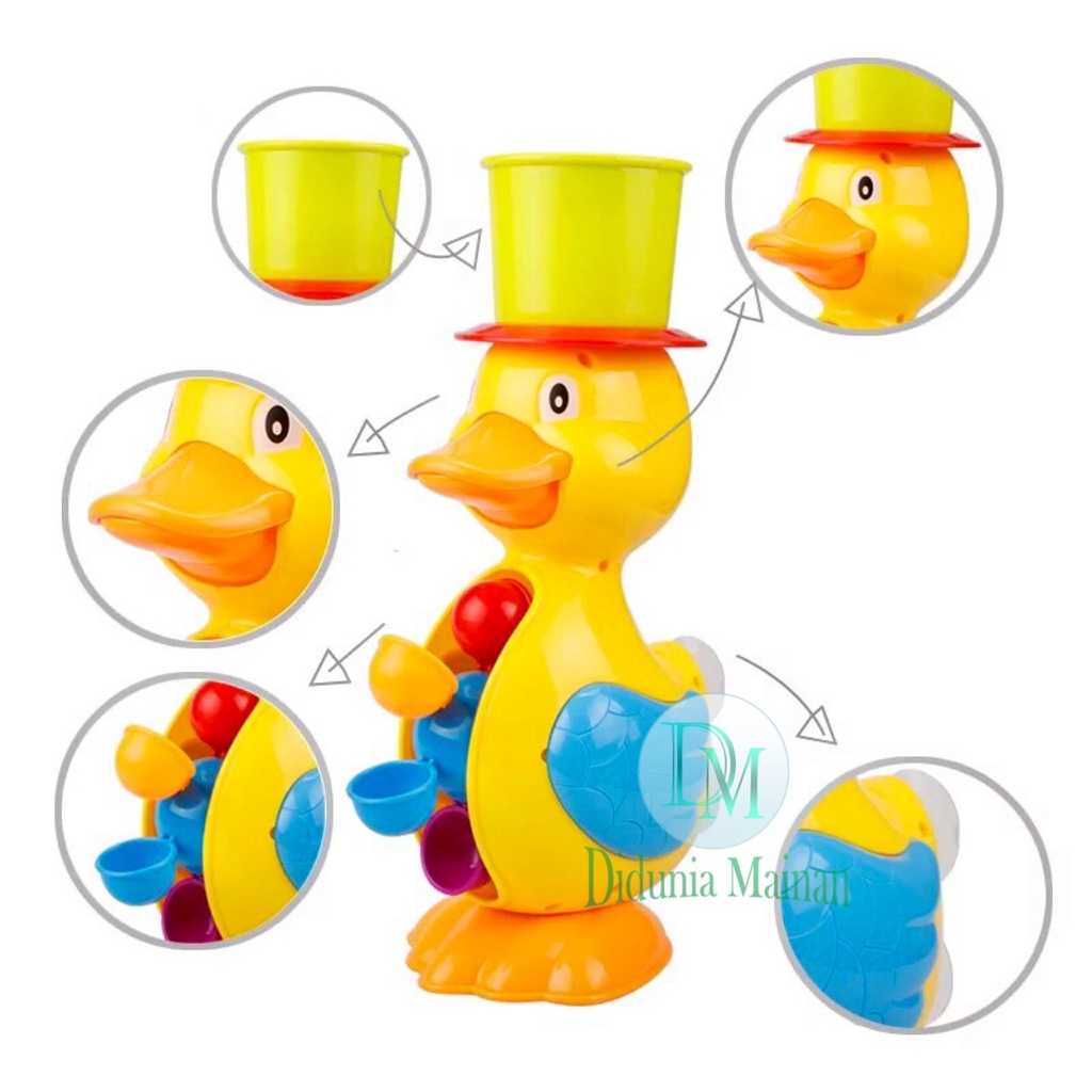 Mainan mandi anak bayi karakter bebek kincir air duck bath toys