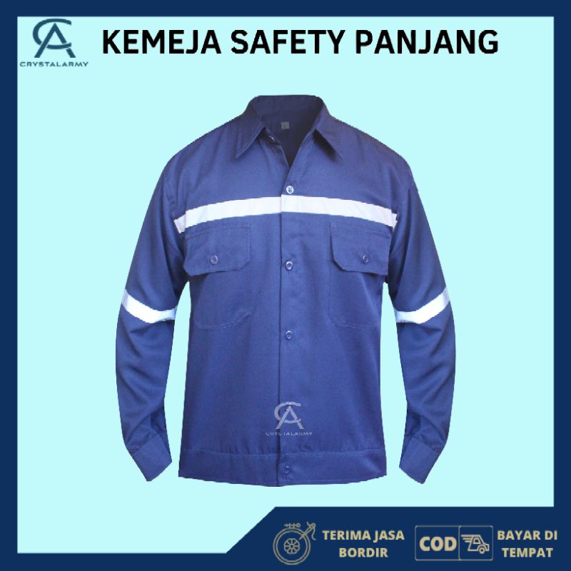 Katelpak Wearpack Safety Atasan Kemeja Kerja Atasan Katelpak Potongan Setelan Dengan Scotlight Panjang