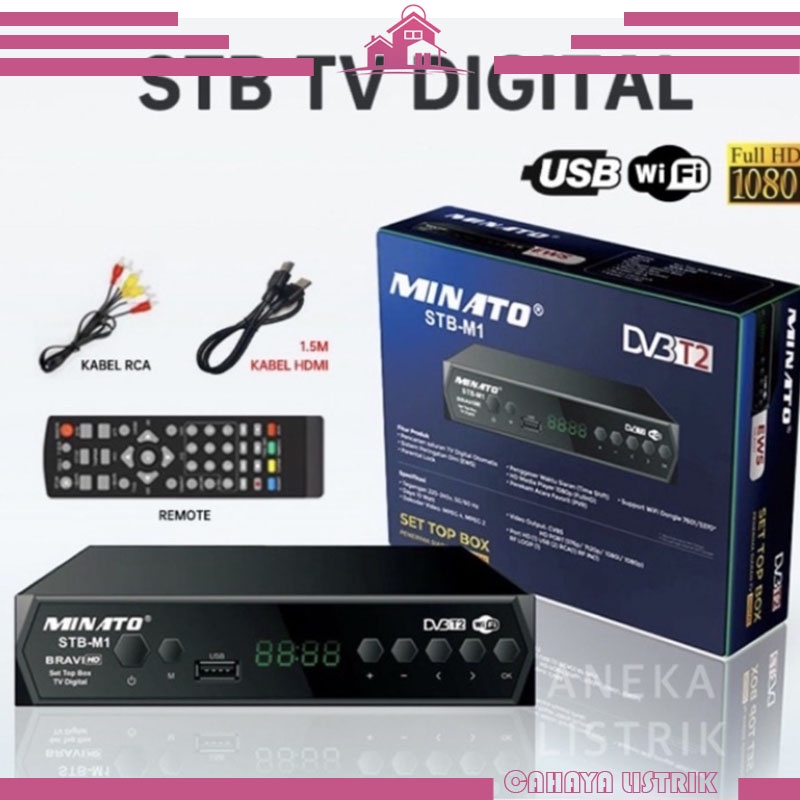 SET TOP BOX DIGITAL DVB T2 WIFI STB Antena SUPER HD