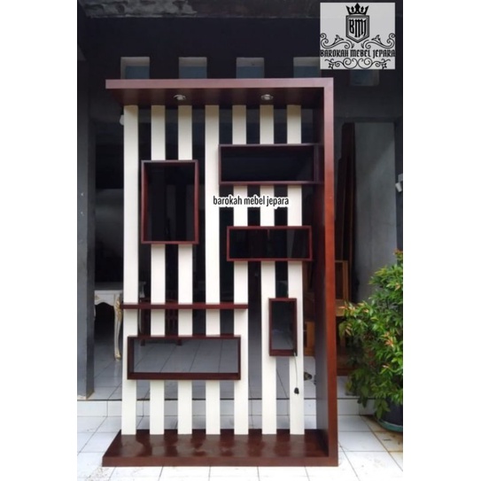 Bufet Partisi jati dua muka | pembatas ruangan | pembatas ruang tamu | penyekat ruangan jati | parti