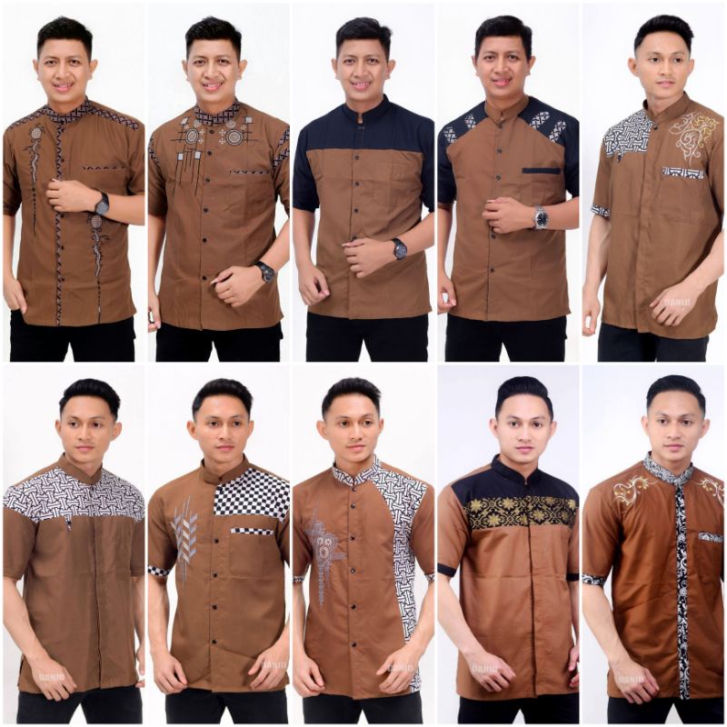 Koko batik warna coklat cream Hemko batik Coklat kombinasi