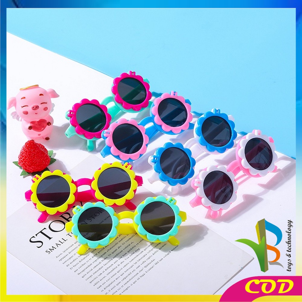 RB-C675 Kacamata Anak Motif Bunga Buka Tutup Korean Style / Kaca Mata Fashion Lucu Anak Cute Sunglasses Flower Kids Import