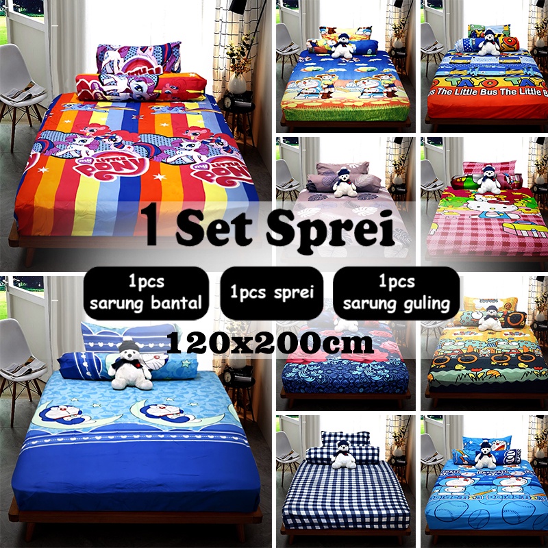 Sprei Single Motif Ujung Karet / 120x200cm Sprei Single Motif Dewasa Sudut Karet / Motif Dewasa Sudut Karet Sprei Single Motif Karater Ujung Karet / 1 sprei 1 sarung bantal 1 sarung guling