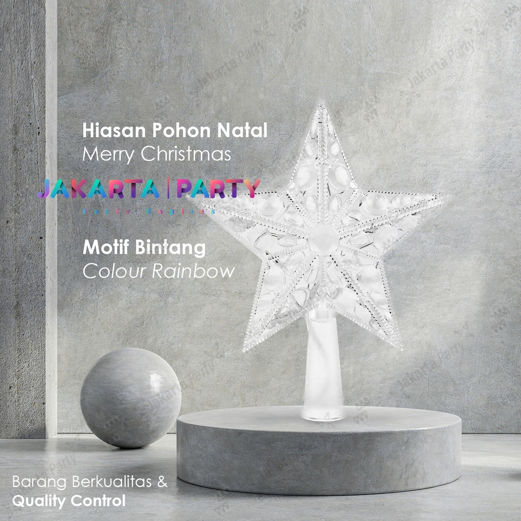 Bintang Pohon Natal LED Mix Color / Hiasan Natal Christmas Star Light