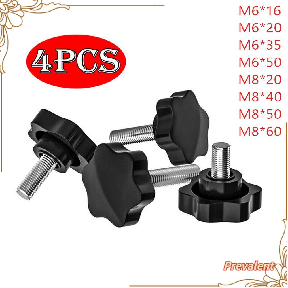 Preva 4PCS Knop Bintang Grips|Grendel Clamping Nut Ulir Mur Ulir Sekrup Jempol