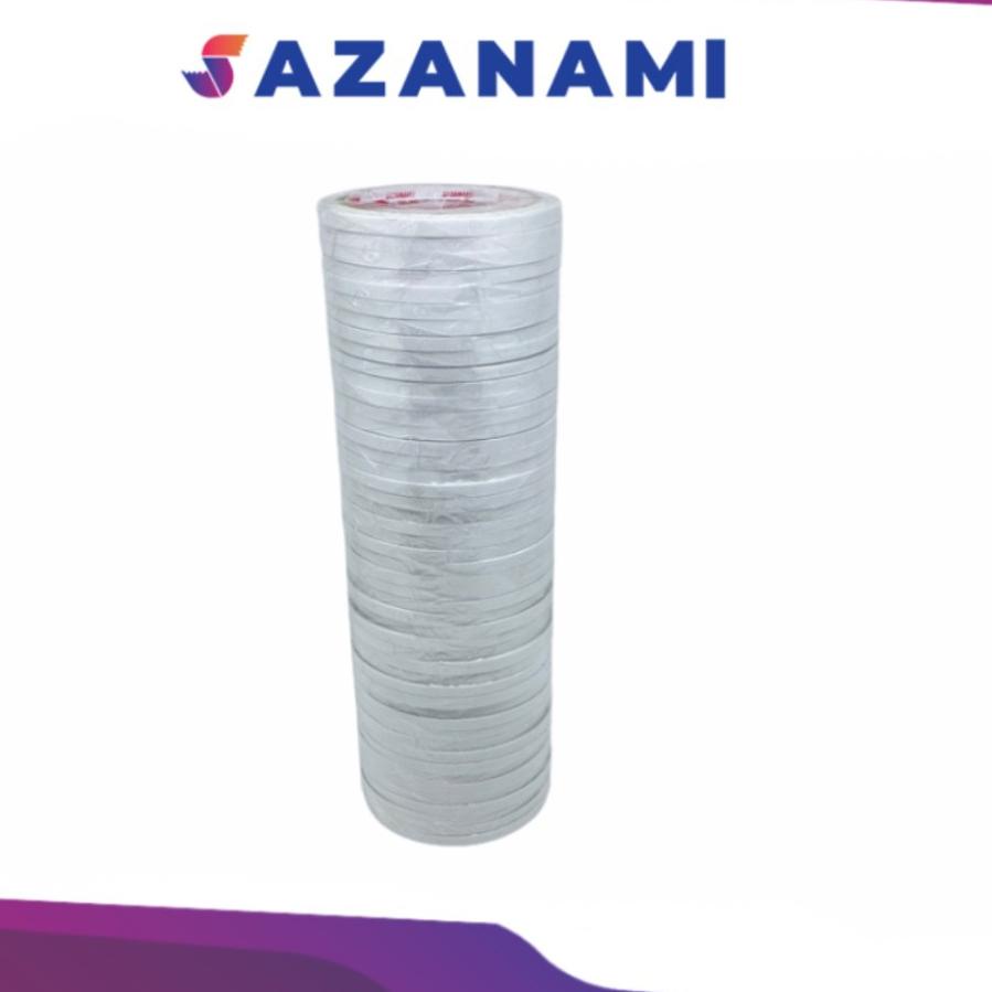 

Trend!! 1 PACK DOUBLE TAPE 6MM x 12 METER DOUBLETAPE KERTAS PUTIH SAZANAMI ISI 48ROLL 향