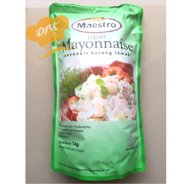 

Mayonnaise Maestro 1kg mayonaise mayo kurang lemak mayones pouch