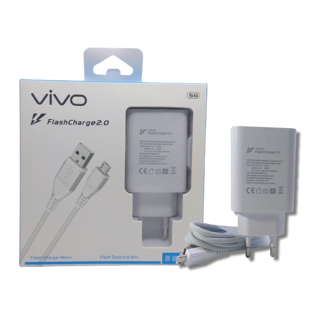 Charger 33W Vivo V3330 Micro USB Charger Vivo 33W Micro USB Fast Charging Micro USB Charger Vivo 2A Fast Charging V3330