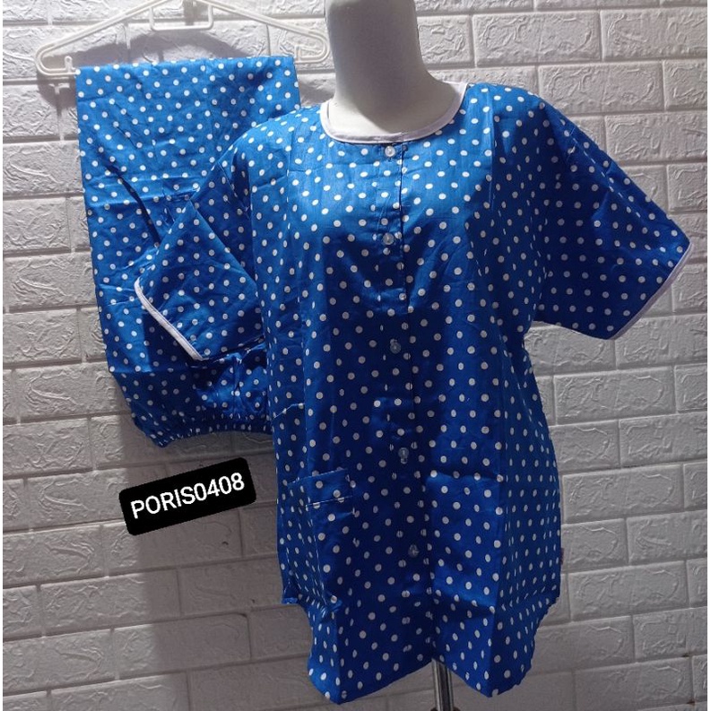 Baju Tidur HOKI &amp; SHEILA CP silver katun wanita (happy polkadot)