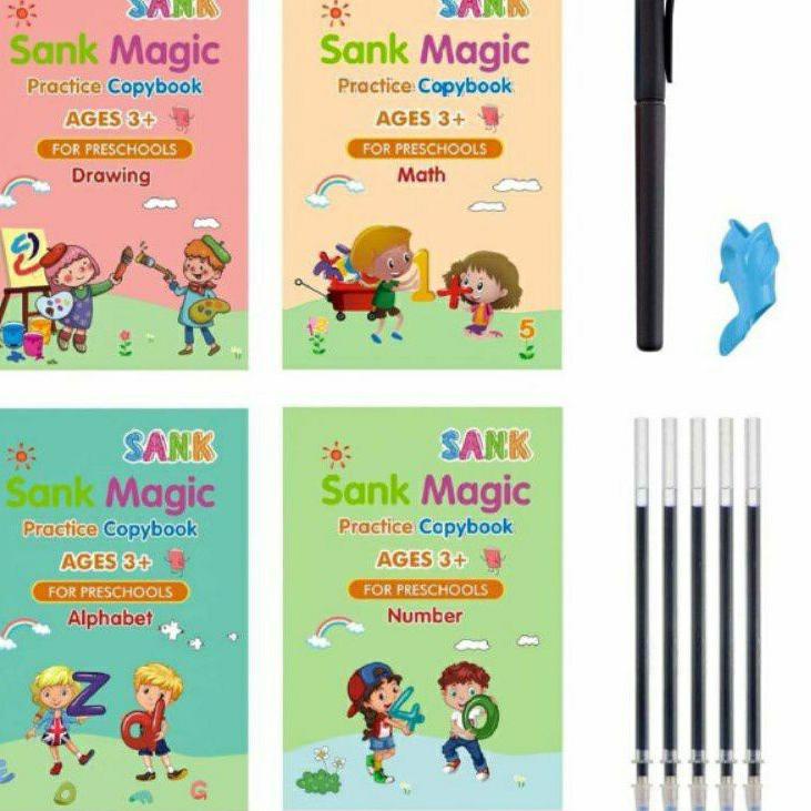 

[PRODUK VKRCU] Buku Sank book Magic sank magic book Practice Book 1 Set Isi 4 Buku dan Pulpen GCN