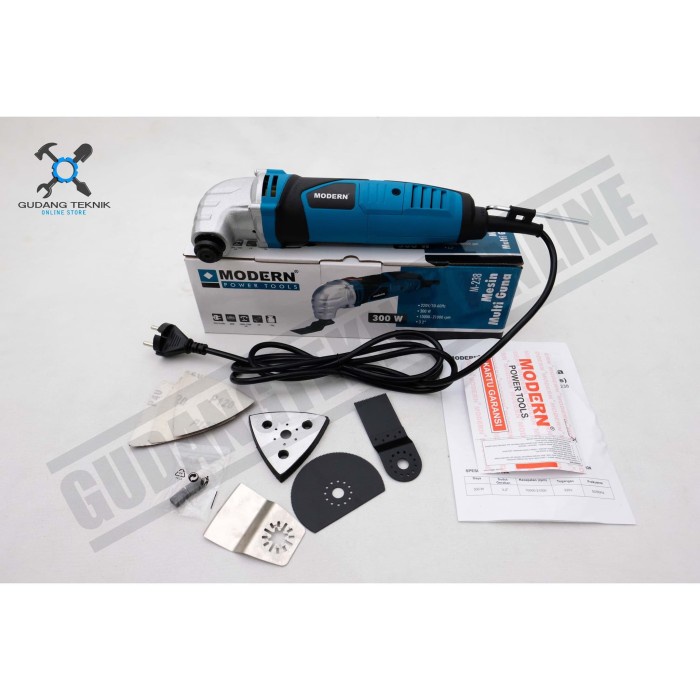 Mesin Multiguna Oskilasi Gerinda Amplas Cutter 300 Watt M238 MODERN / Oscillating Tool Multi Cutter Multi Guna 300W M 238 MODERN