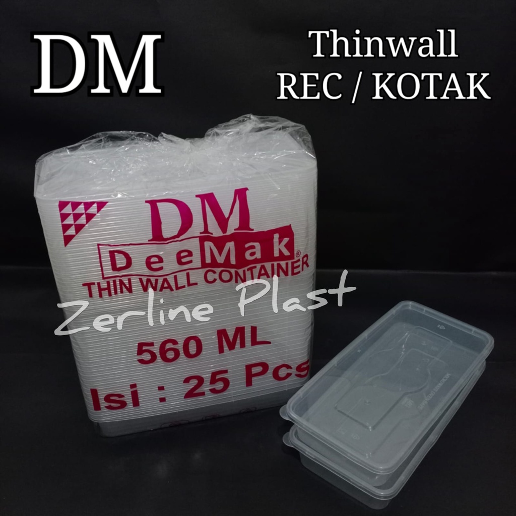 Thinwall DM 560mL (REC / PERSEGI PANJANG) - Kotak Makan @25pcs