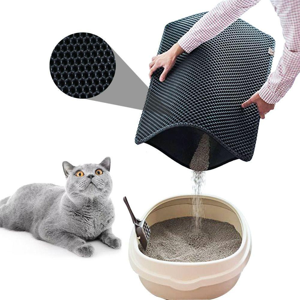 Solighter Cat Litter Pad Papan Garukan Kucing Elastisitas Tinggi Double-deck Tahan Air Collapsible Cushion