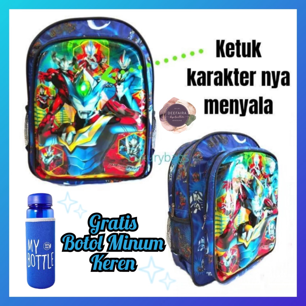 Tas Ransel Anak Motif Ultr4KuatM4n 3DX Led Menyala Untuk Anak Tk &amp; Sd