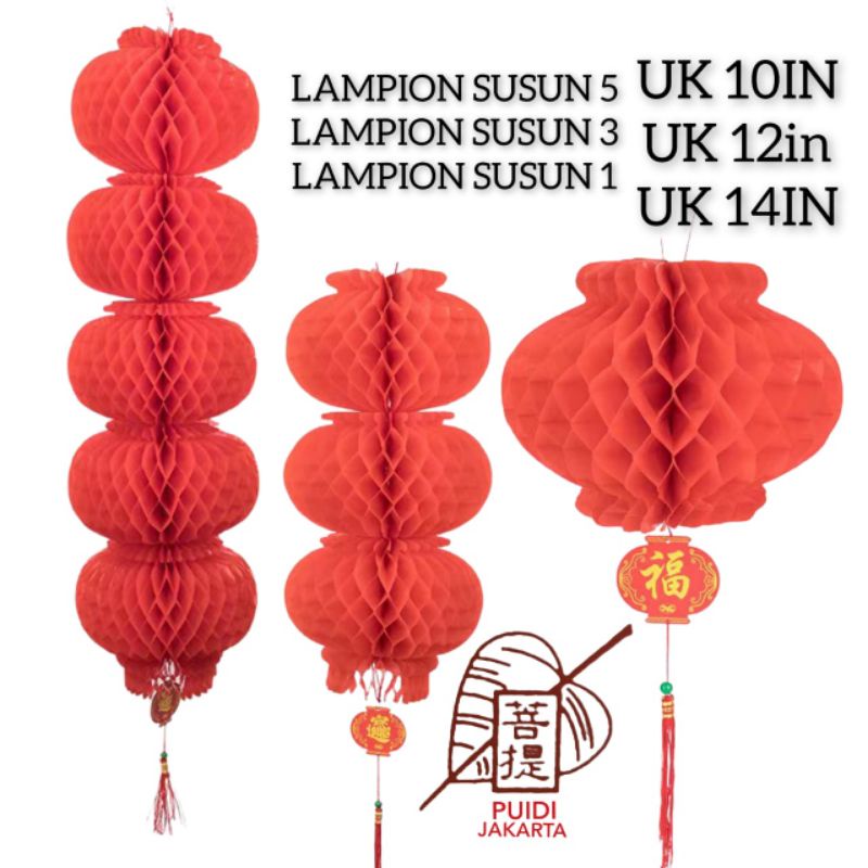 Lampion 3 susun Imlek Besar