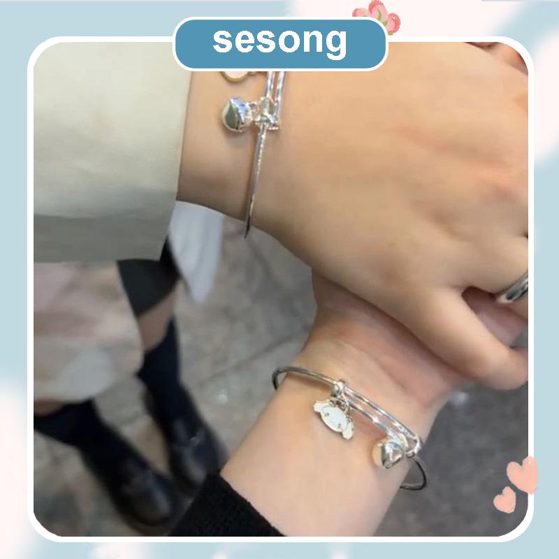 Gelang Kartun Wanita Cinnamoroll Dog Kuromi Sahabat Pasangan yang Dapat Disesuaikan Fashion Korea SS