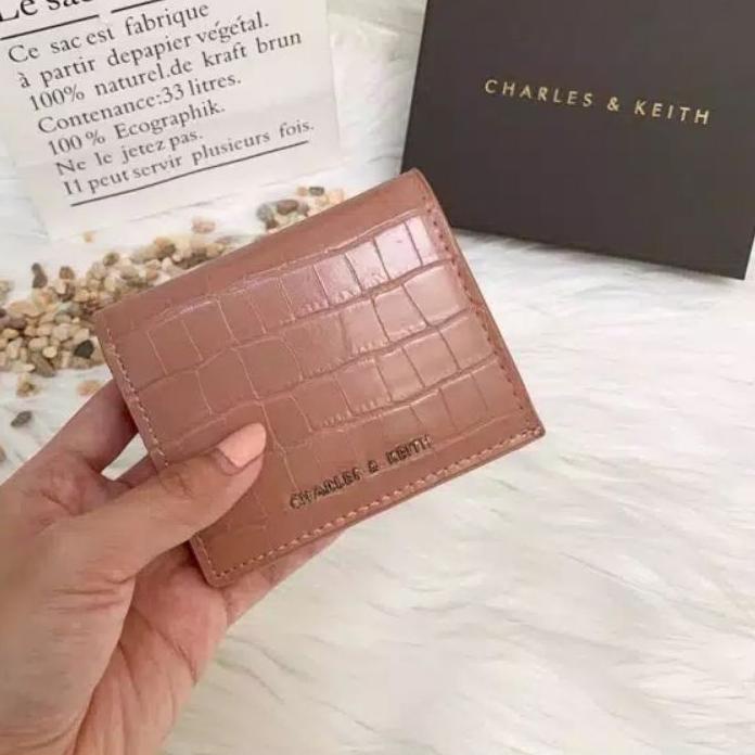 [RA9]DOMPET CK IMPOR TAS CNK CROCO PRINTED SHORT WALLET ORI (FREE BOX )-SALE✅