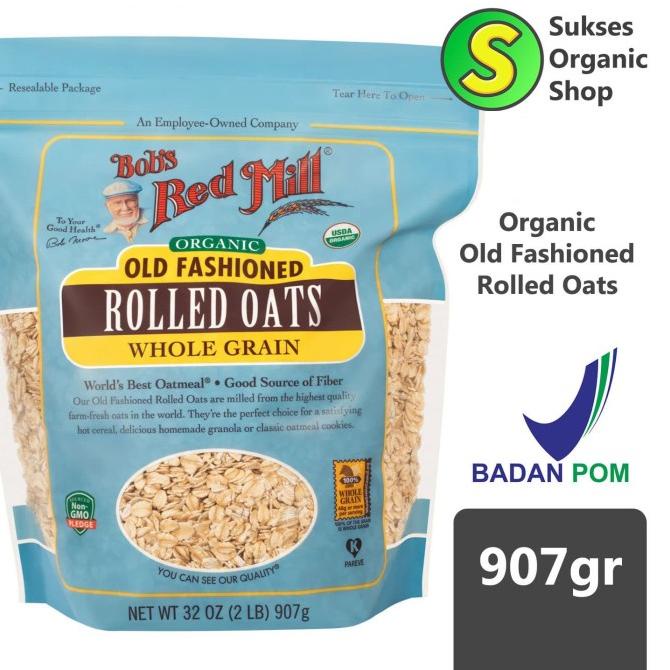 

Old Fashioned Rolled Oats Organic | Bob'S Red Mill | 907Gr Menu Sarapan