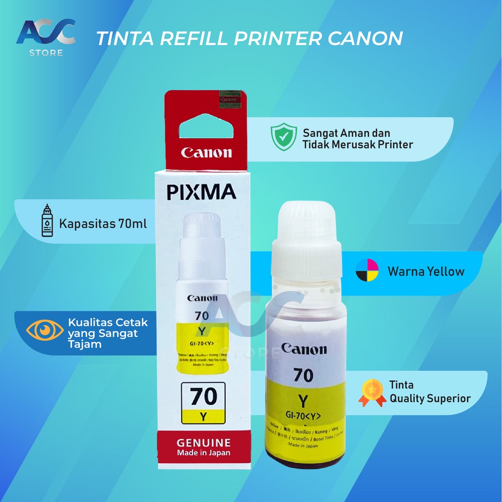 1 SET 4 PCS Tinta Canon Gi 70 Isi Ulang Printer GM2070 GM4070 G7070 G5070 G6070 G4070